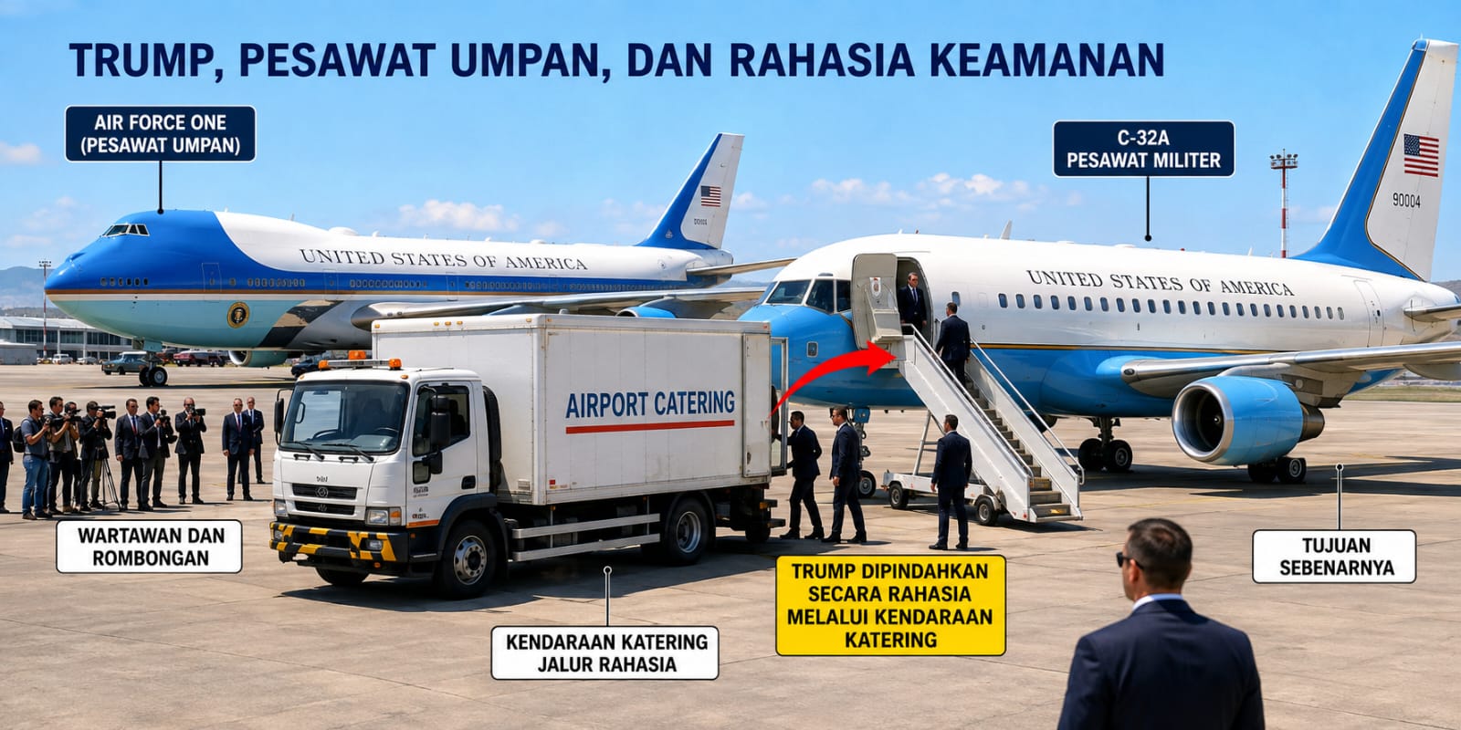 Trump, Pesawat Umpan, dan Rahasia Keamanan