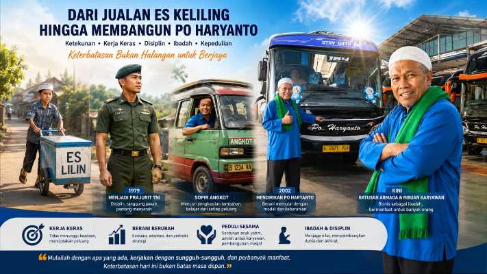Dari Jalanan ke Ratusan Armada: Perjalanan Haji Haryanto Membangun PO Haryanto