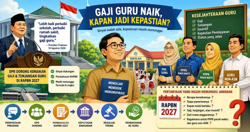 Gaji Guru Naik, Kapan Jadi Kepastian?