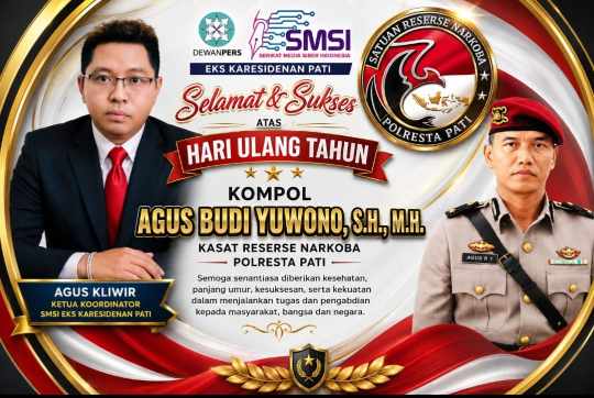 Agus Kliwir Ucapkan Selamat HUT Kasat Narkoba Polresta Pati